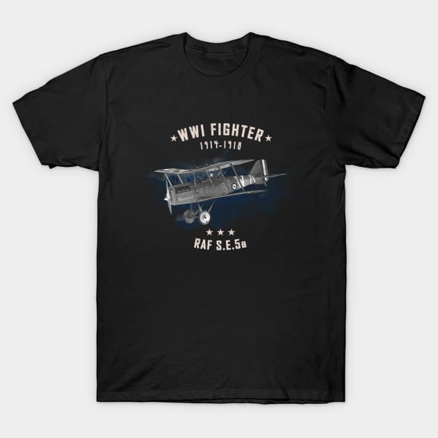 S.E.5a RAF WWI Fighter aircraft T-Shirt by Jose Luiz Filho